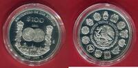 Mexiko 100 Pesos Silbermünze Ibero-America - Encounter of the two Worlds 1492- 1992 -