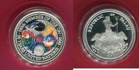 Palau 5 Dollars Silbermünze mit Farbauflage 50 Years United Nations - 185th Member of the UN -