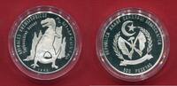 Westsahara 500 Pesetas Silber Prähistorische Tiere - Tarbosaurus -
