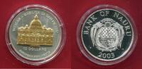 Nauru 10 Dollar Silber Petersdom Vatikan - Skulpturmünze (1 oz, teilvergoldet) -