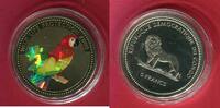 Kongo 5 Francs Cu-Ni Roter Papagei - Wildlife Protection (m. Farbapplikation & Hologramm) -