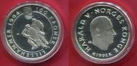Norwegen Norway 100 Kroner Silber Unze 1994 Winter Olympics in Lillehammer Eishockey -