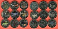 BRD 9 x 5 Euro komplette Serie - alle Ausgaben Insektenwelt Deutschlands - Insektenreich - Wunderwelt Insekten -