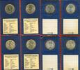 Bundesrepublik Deutschland 4 x 5 Mark Silbermünzen Silberadler-Lot 4 Münzen - Alle vier Prägestätten -