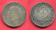 Kaiserreich Deutschland Bayern 3 Mark Ludwig III. 1913 - 1918 -