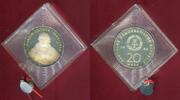 Deutsche Demokratische Republik DDR 20 Mark Silber Gedenkmuenze 500. Geburtstag Martin Luther - Patina am Rand -