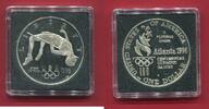 USA 1 Dollar Silber 1995 Olympiade Atlanta - Hochsprung proof in capsule with certificate