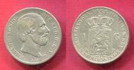 Niederlande Holland 1 Gulden Silber 1865 Wilhelm III. ss 33.33 &pound;  +  10.25 &pound; shipping