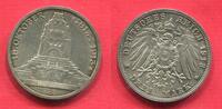 Sachsen, Saxony German Empire 3 Mark Silber 1913 V&ouml;lkerschlachtdenkmal L... 47.00 &pound;  +  10.25 &pound; shipping