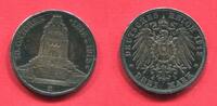 Sachsen, Saxony German Empire 3 Mark Silber 1913 V&ouml;lkerschlachtdenkmal L... 76.91 &pound;  +  10.25 &pound; shipping