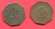 Fürtstentum Schwarzburg Sondershausen 20 Pfennig Staatliches Notgeld Kriegsnotgeld o.J. 20 Pfennig Achteckig -