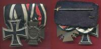 Deutschland Kaiserreich I. Weltkrieg Ordenssspange 2 Auszeichnungen EK 2 und Hindenburgkreuz mit Schwertern -