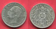 Germany Deutschland Baden Kaiserreich 5 Mark Silber Frederick II (Friedrich II) (1907-1918) -