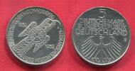 Bundesrepublik Deutschland, Germany FRG 5 DM Gedenkmünze Silber Germanisches Museum in Nürnberg Adlerfibel -
