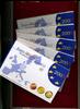 Bundesrepublik Deutschland 5 x 3,88 Euro KMS 1 Cent bis 2 Euro, 5x8 Münzen, Komplettsatz A, D, F, G, J -