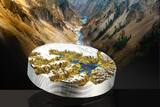 25 Dollars YELLOWSTONE Topography 5 Oz Silver Coin 25$ Cook Islands 2025 Proof