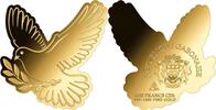 Gabon 1000 Francs PEACE DOVE Shaped 1/1000 Oz Gold Coin 1000 Francs Gabon -