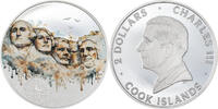 Cook Islands 2 Dollars MOUNT RUSHMORE World Landmarks 1/2 Oz Silver Coin 2$ Cook Islands 2026 -
