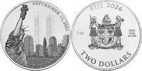 Fiji 2 Dollars WORLD TRADE CENTER 1 Oz Silver Coin 2$ Fiji 2026 -