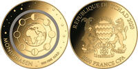 Chad 5000 Francs MOON PHASES Planet Earth and Climate Zones 1/500 Oz Gold Coin 3000 Francs Chad 2020 -
