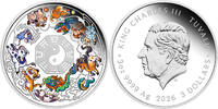 Tuvalu 3 Dollars TWELVE BABY LUNAR ANIMALS 3 Oz Silver Coin 3$ Tuvalu 2026 -