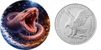 United States 1 Dollar HAGFISH Deepsea Monsters 1 Oz Silver Coin 1$ USA 2026 -