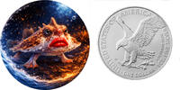 United States 1 Dollar RED-LIPPED BATFISH Deepsea Monsters 1 Oz Silver Coin 1$ USA 2026 -