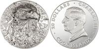 Cook Islands 20 Dollars SILVER BURST Bald Eagle 3 Oz Silver Coin 20$ Cook Islands 2024 -