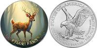 United States 1 Dollar FYLORI FAWN Forest Totems 1 Oz Silver Coin 1$ USA 2025 -