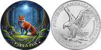 United States 1 Dollar FYRRA FOX Forest Totems 1 Oz Silver Coin 1$ USA 2025 -
