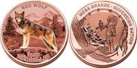 United States 1 Dollar RED WOLF Native American Myth 5 Oz Copper Coin 1$ USA 2025 -