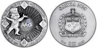 Samoa MONOPOLY 90th Anniversary 10 Oz Silver Coin 10$ Samoa 2025 10 Dollars 2025 Antique Finish