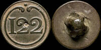 MILITARY BUTTONS Button Military French, Regiment 122, Napoleonic Wars - 15 mm. -