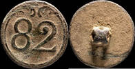MILITARY BUTTONS Button 82 st line Infantry French army, Napoleonic wars - 22 mm. -