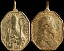 RELIGIOUS MEDALS Medal XVI-XVII centuries, Salvator Mundi / S. Nicolas Bari - 44x29 mm. -