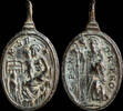 RELIGIOUS MEDALS Medal XVI-XVII centuries, V. de Monserrat / San Benito de Nursia - 25x14 mm. -