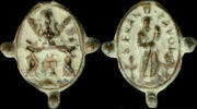 RELIGIOUS MEDALS Religious medal, San Francisco de Paula / Nuestra Señora de Itria - 16x10 mm. -
