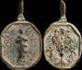 RELIGIOUS MEDALS Medal XVI-XVIII centuries, St. Sacrament / V. Inmaculada - 23x13 mm. -