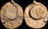 ANTIQUES Lead stamp for European 17th-18th centuries - 29X24 mm / 8.60 gr. -