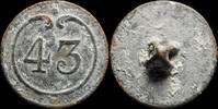MILITARY BUTTONS Button 43 st line Infantry French army, Napoleonic wars - 22 mm. -