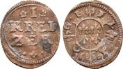 Fugger Babenhausen Wellenburg: Kipper Kupfer 1 Kreuzer Georg IV, 1598-1643: -