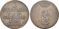 Reuss ältere Linie: 3 Pfennig Heinrich XIX, 1817-1836: -
