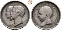 Miniaturmedaille auf die Taufe des Thronfolgers 1856 Frankreich: Napoleon III, 1852-1870: vz-st Patina