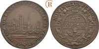 Jeton mit Stadtansicht 1729 Frankreich: Ludwig XV, 1715-1774: ss+