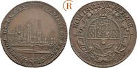 Jeton mit Stadtansicht 1729 Frankreich: Ludwig XV, 1715-1774: ss+