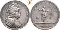 Silbermedaille auf den Frieden von Aachen 1748 Niederlande: Aachen: Wilhelm IV. Friso von Oranien, Generalstatthalter der Niederlande 1747-1751: ...