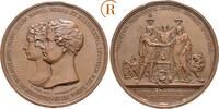 Bronzemedaille auf die Hochzeit 1823 Bayern: Maximilian I. Joseph, 1806-1825: f.vz Randfehler
