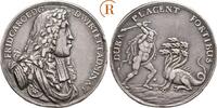Württemberg: Silberne Hydramedaille von J. Chr. Müller Friedrich Karl, 1677-1693: -