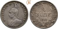 1/4 Rupie 1910 J Deutsch Ostafrika:  ss kl. Kratzer