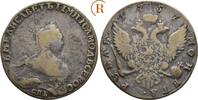 Russland: Rubel zeitgenössische Fälschung Elisabeth I, 1741-1761: -